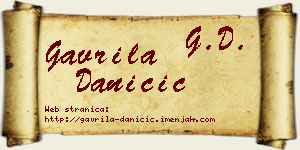Gavrila Daničić vizit kartica